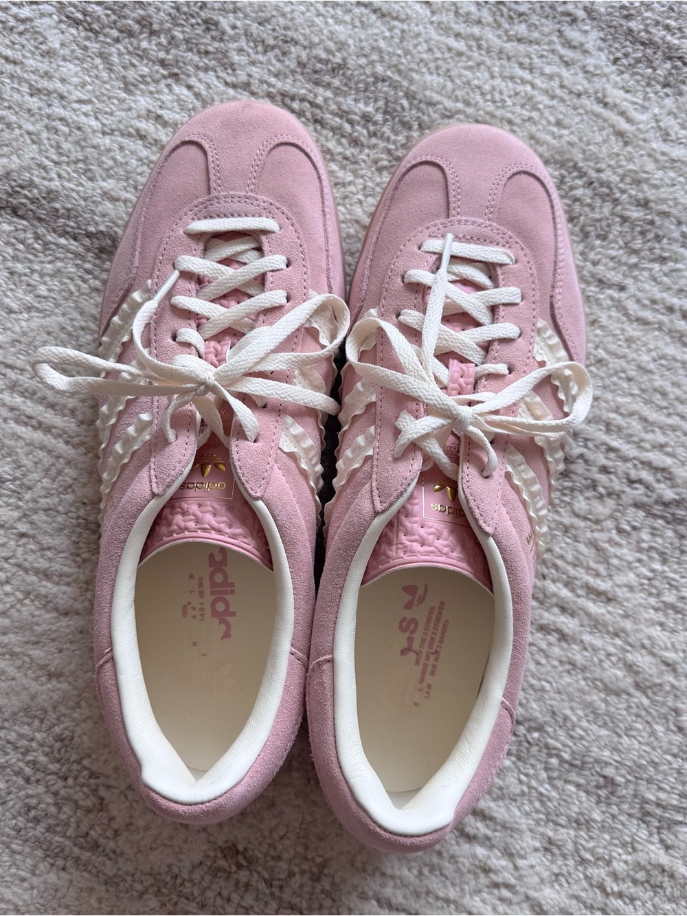 adidas Gazelle Sneakers in Pink and Cream - Picture 2 of 8